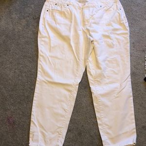 Talbots White Plus jeans Curvy Ankle size 18W